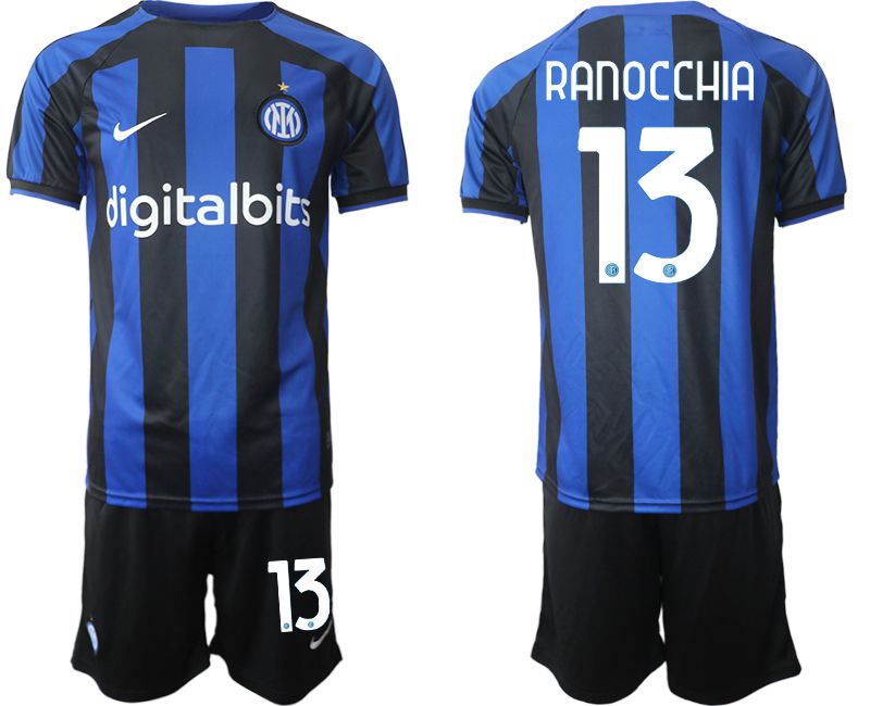 Men 2022-2023 Club Inter Milan home blue #13 Soccer Jersey